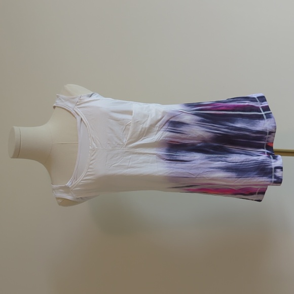 Lululemon size 6 white with colorful stripes tank top - Picture 2 of 9